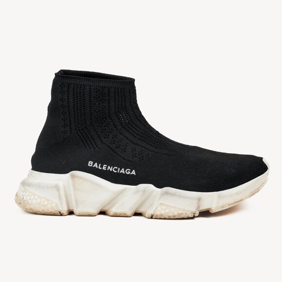 Balenciaga Speed Black Knit Sock Sneakers - Picture 1 of 10
